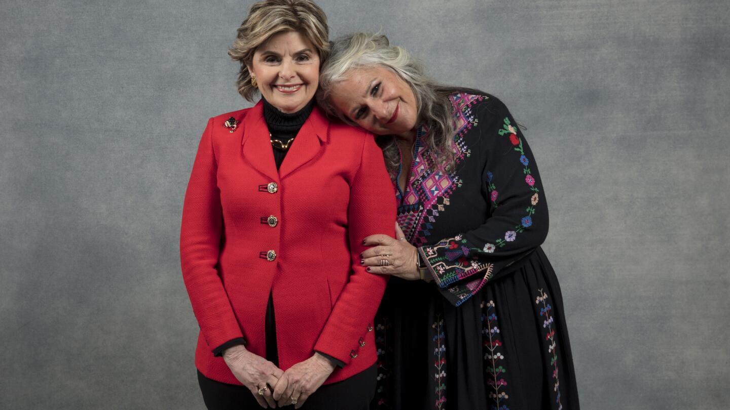 Gloria Allred and producer Marta Kauffman, from the film, "Seeing Allred," are photographed in the Times studio on Saturday.