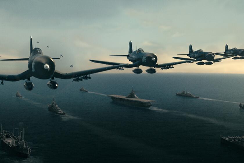Planes fly over carriers in Columbia Pictures' DEVOTION. (Sony Pictures)