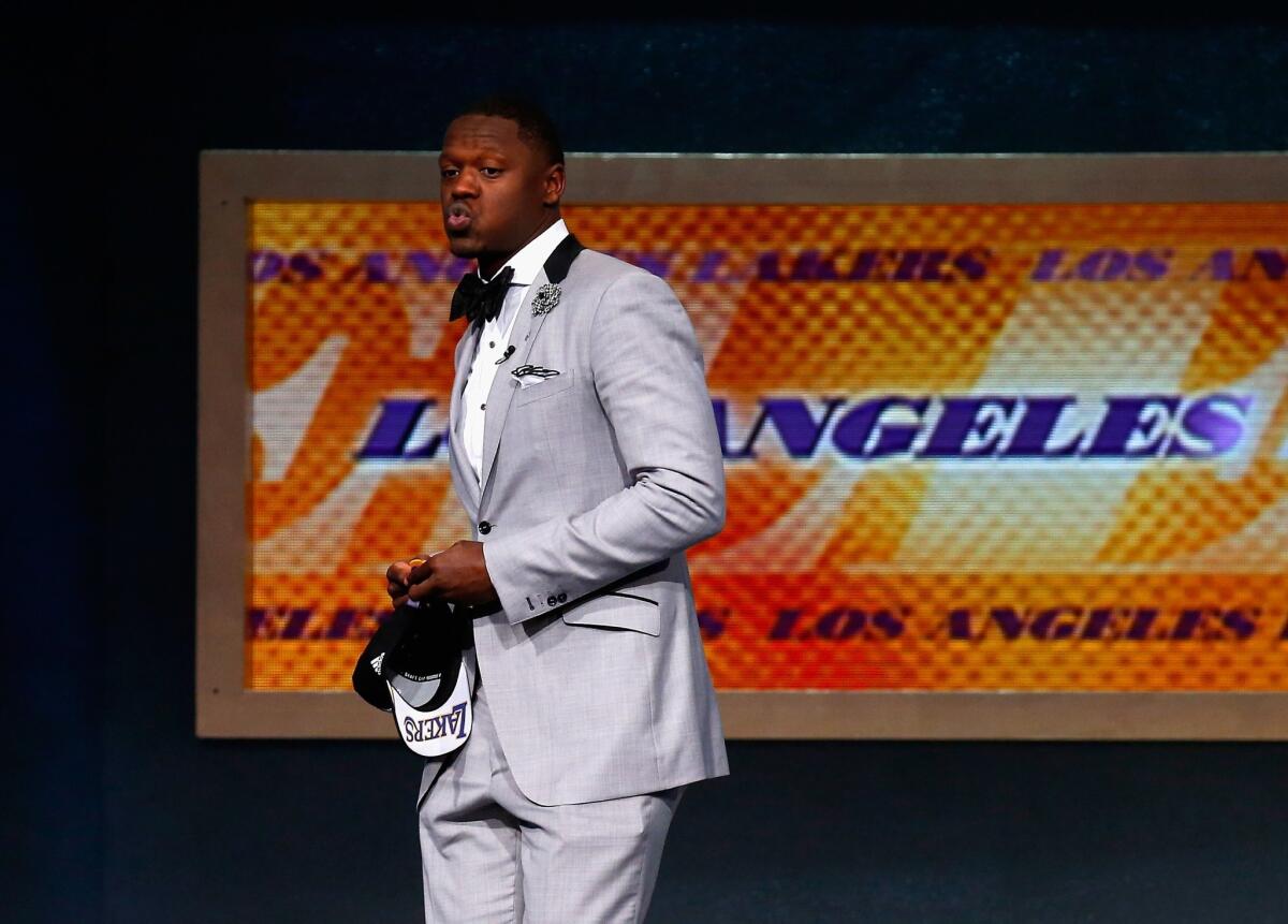 The Lakers selected Julius Randle out of Kentucky with the No. 7 overall pick in the 2014 NBA Draft.