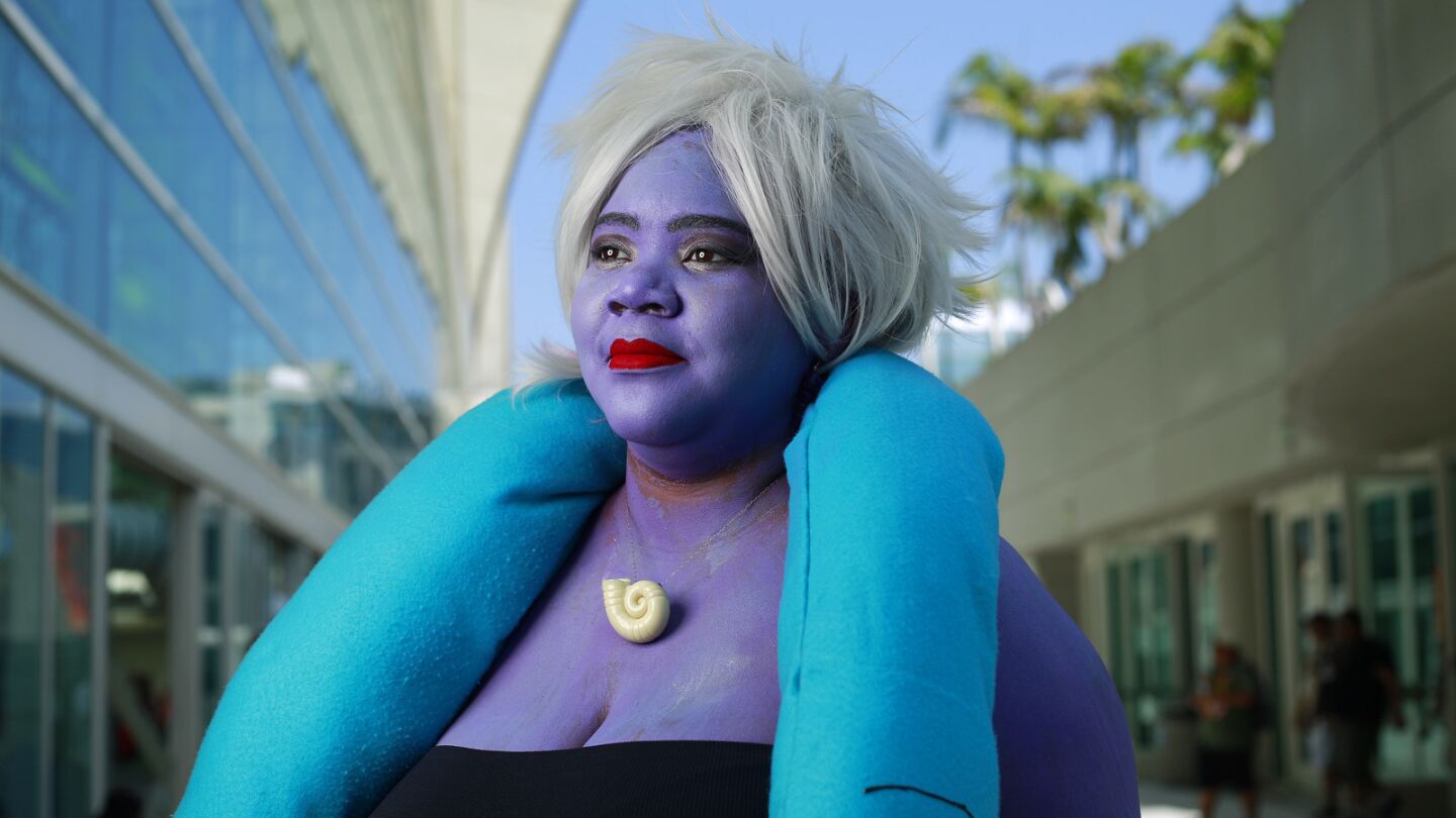 Reynisha Day Ballinger of Moreno Valley dressed as Ursula the Sea Witch at Comic-Con in San Diego.