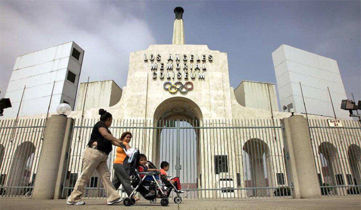 USC Athletic Director Pat Haden is calling on Trojan fans to support the university's bid to assume operational responsibility for the Coliseum and Sports Arena.