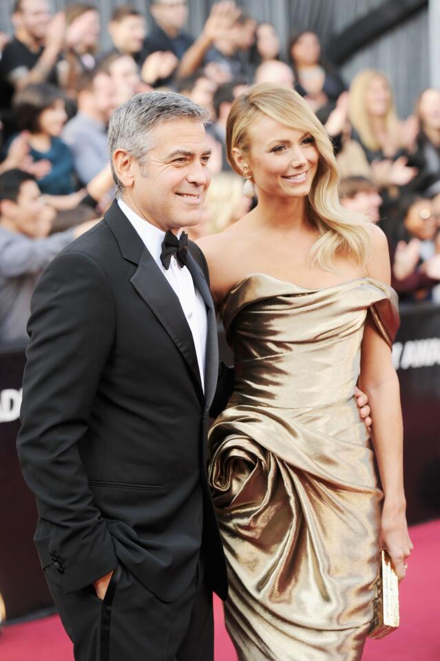 Oscar nominee George Clooney ("The Descendants," "The Ides of March"), with girlfriend Stacy Keibler.