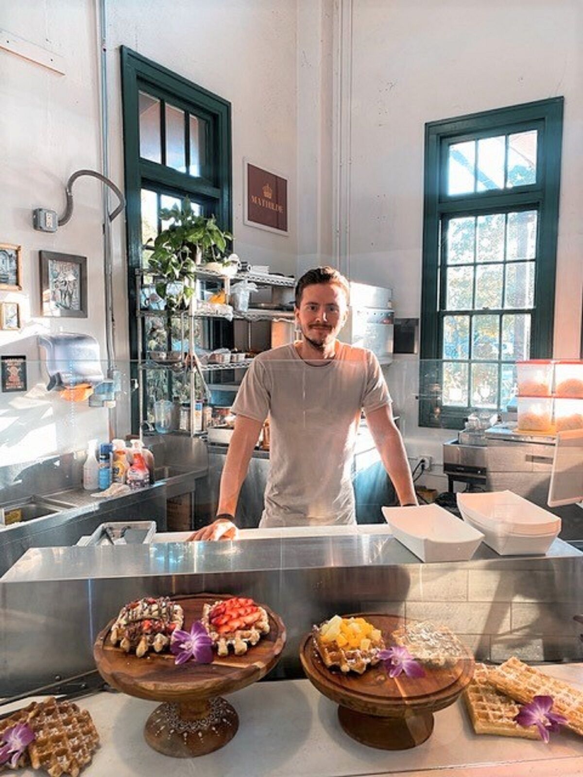 Mathias Lagger and his business partner opened their eatery, Mathilde de Belgique, at Liberty Public Market in October.