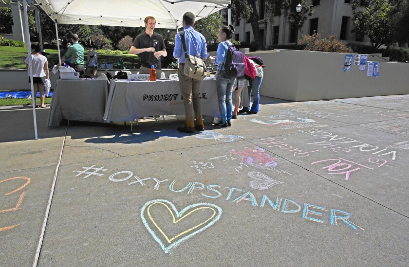 Students at Occidental College reach out to the campus community during Empowerment Week in October.