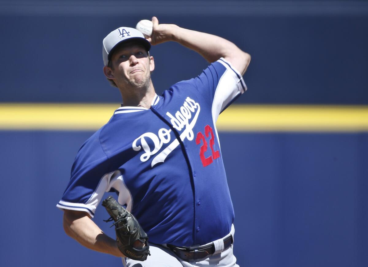 Dodgers starting pitcher Clayton Kershaw made his final start of spring training, a brief three-inning outing, on Wednesday.