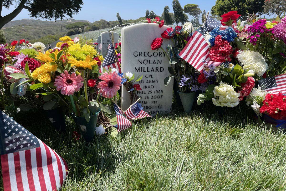 U.S. Army Cpl. Gregory Nolan Millard is among military members being remembered with a bike ride to Fort Rosecrans cemetery.