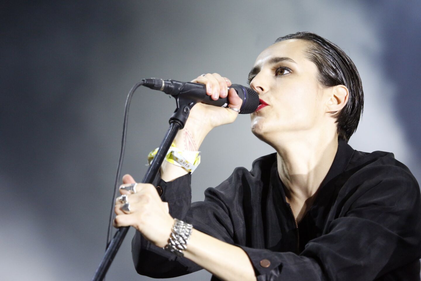 Jehnny Beth performs with Savages at FYF Fest on Aug. 22, 2015.