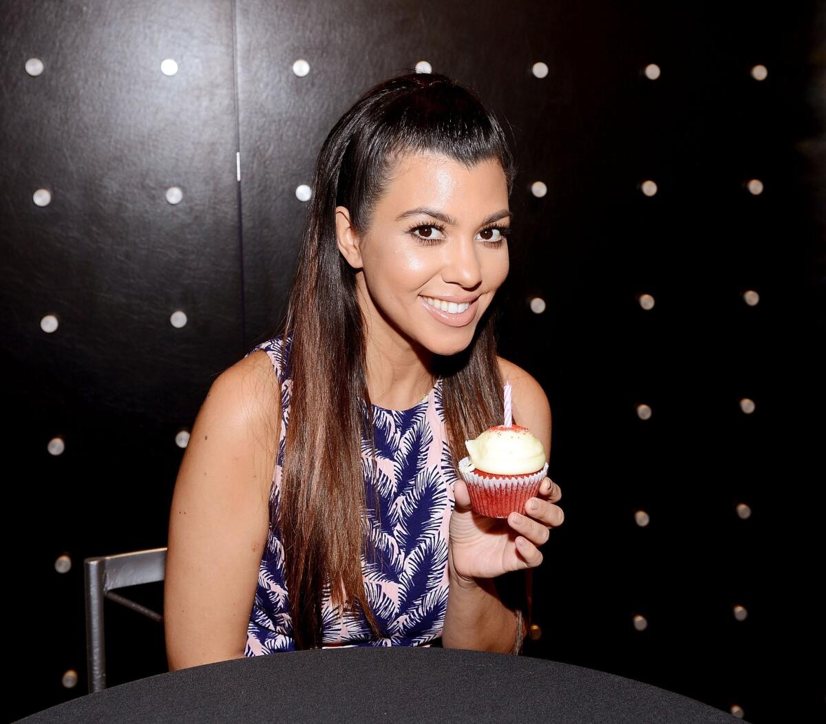 Kourtney Kardashian makes an appearance at the Mirage Hotel and Casino in Las Vegas on April 12.