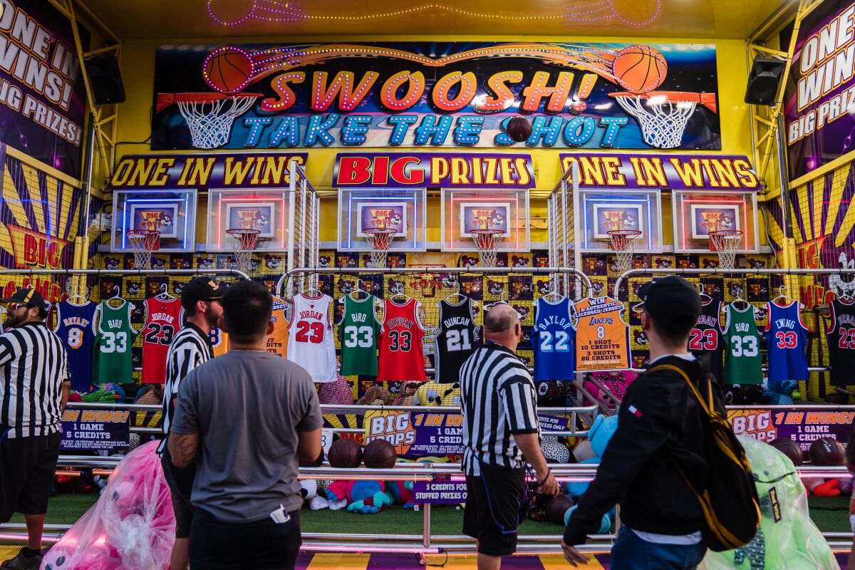 The midway at the San Diego County Fair