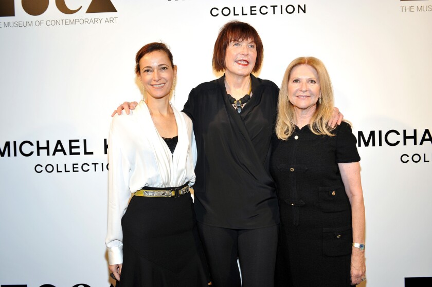 From left: Jeanne Greenberg-Rohatyn, honorees Marilyn Minter and Susan Gersh attend Michael Kors Presents The Museum Of Contemporary Art's Distinguished Women In The Arts Luncheon on Oct. 28, 2015.
