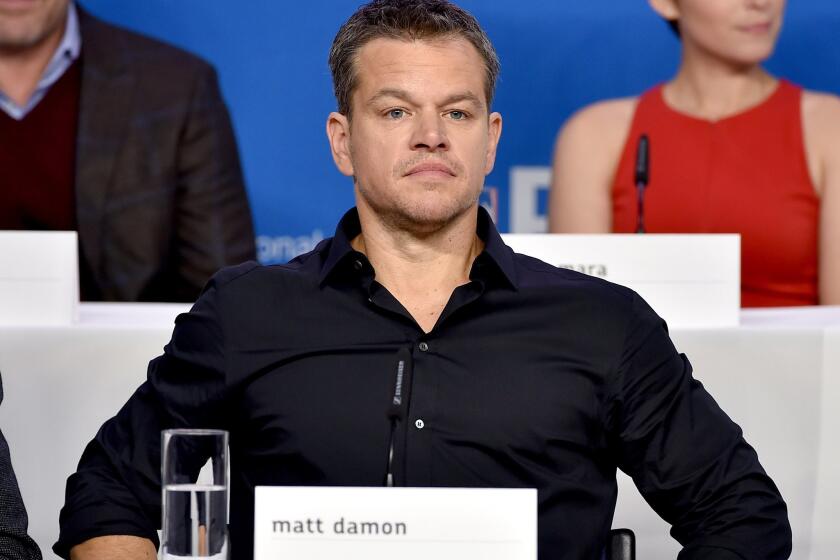 Actor Matt Damon onstage during 2015 Toronto International Film Festival.