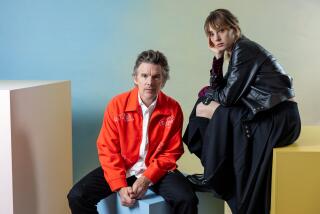 Toronto, Ont - September 10: Ethan Hawke and Maya Hawke from the film Wildcat photographed in the Los Angeles Times photo studio at RBC House, during the Toronto International Film Festival, in Toronto, Ont, Canada, Sunday, Sept. 10, 2023. (Jay L. Clendenin / Los Angeles Times)