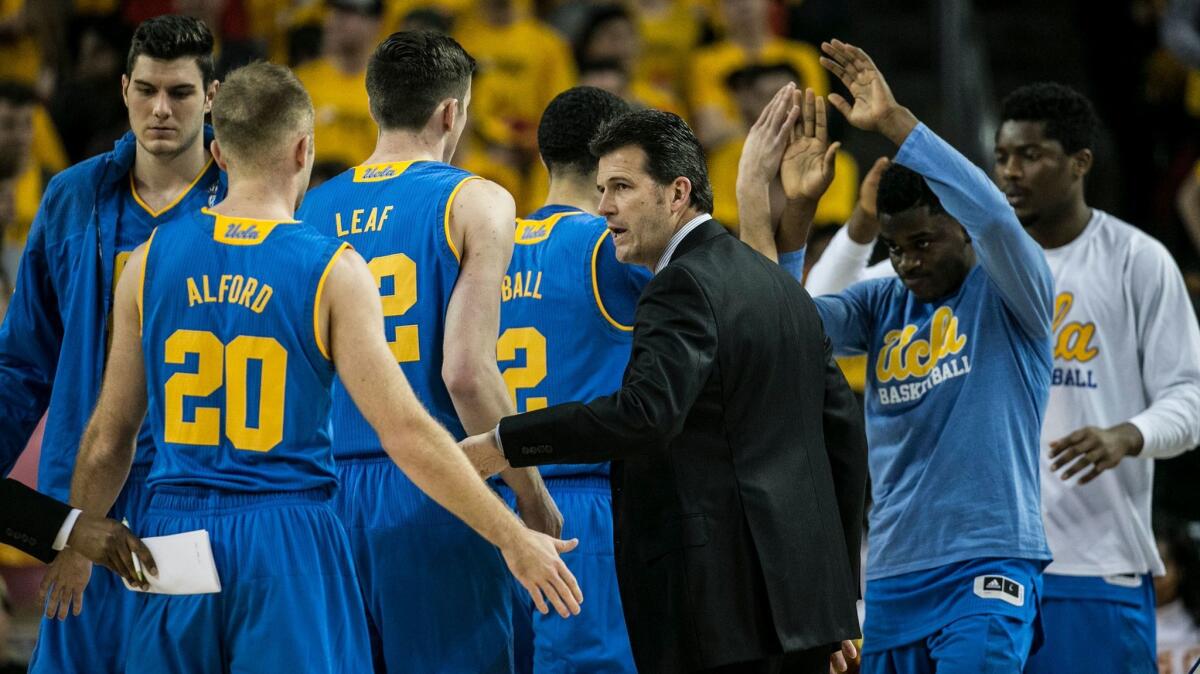 Coach Steve Alford and the Bruins will be trying to beat Kentucky for the second time this season.