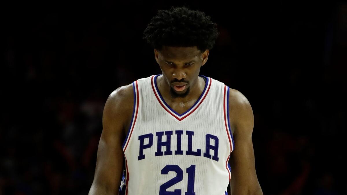 Joel Embiid averaged 20.2 points and 7.8 rebounds in 31 games for the Philadelphia 76ers this season.