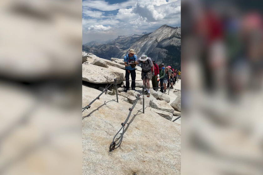 Half Way Summit Air Force instructor rescues hiker on Yosemite's Half Dome - Los ...