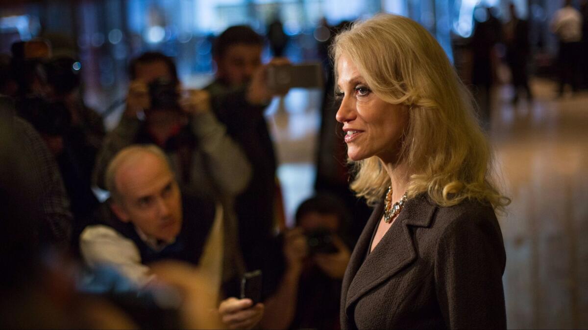 Kellyanne Conway, an advisor to President-elect Donald Trump, denied reports Wednesday that his administration's transition team was in turmoil.