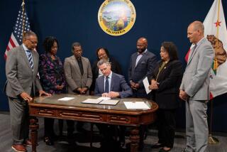 SACRAMENTO - Joined by members of the California Legislative Black Caucus (CLBC), Governor Gavin Newsom signed a series of bills to address the legacy of racial discrimination in the state and advance a host of issues important to Black Californians. As requested by AB 3089 (Jones-Sawyer), which passed the Legislature with bipartisan and unanimous support, the Governor also signed an accompanying formal apology for California's historical role in the perpetuation of slavery and its enduring legacy.