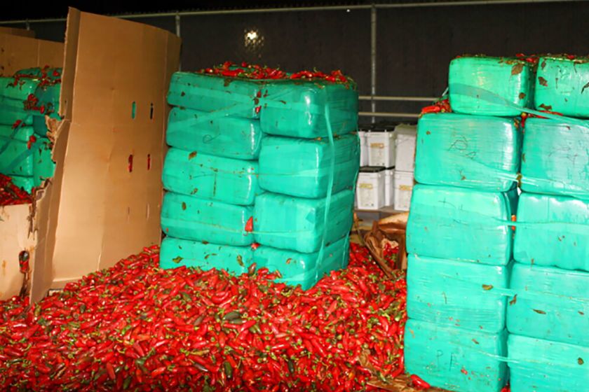 More than 7,500 pounds of marijuana were found in a shipment of peppers, according to a news release from Customs and Border Protection.