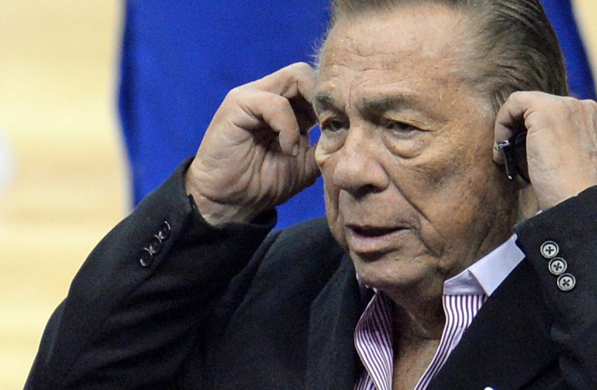 Los Angeles Clippers owner Donald Sterling attends the NBA playoff game between the Clippers and the Golden State Warriors last week.