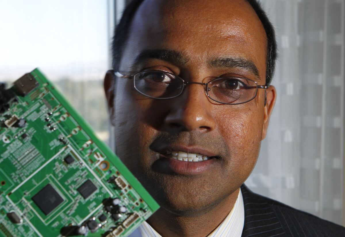 Kishore Seendripu, chairman and CEO of MaxLinear, in a file photo from the Consumer Electronics Show in Las Vegas.