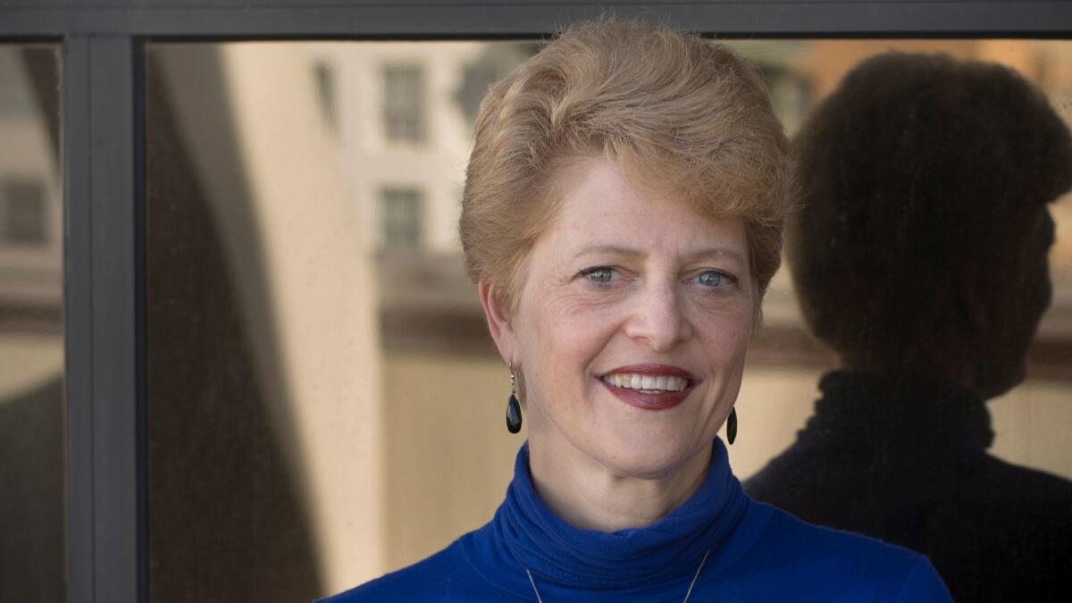 Carey Perloff at the headquarters of the American Conservatory Theatre in San Francisco.