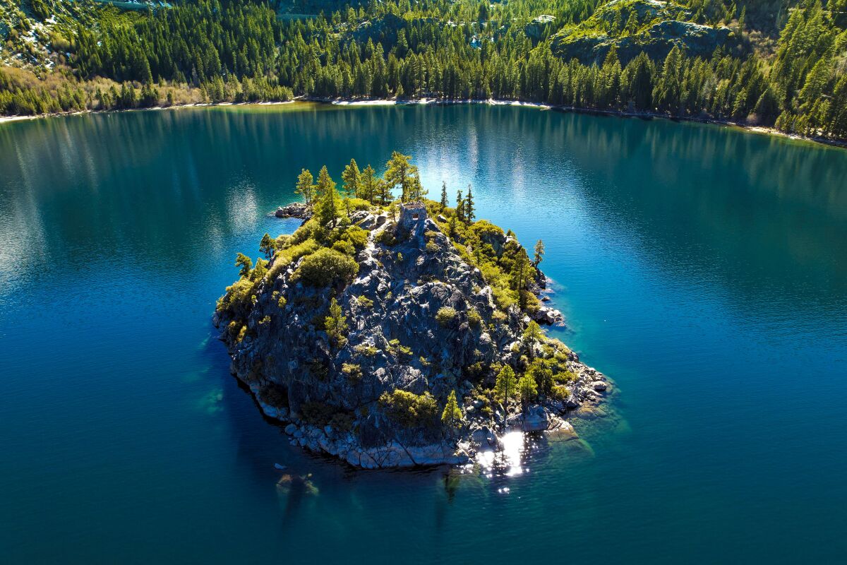 Aerial view of Emerald Bay State Park