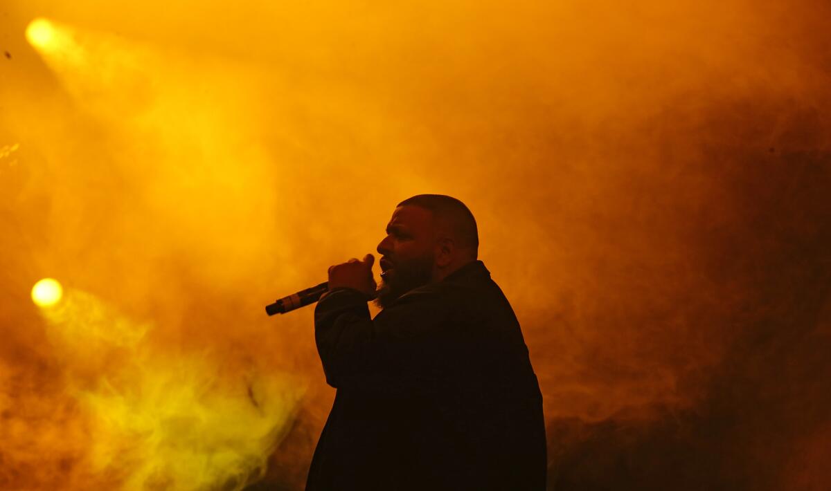 DJ Khaled performs on Day 3 of Coachella.