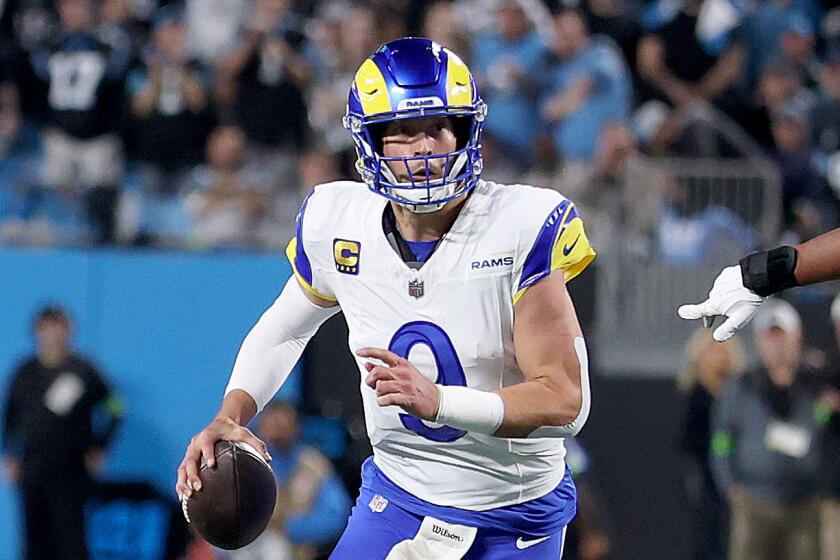 Matthew Stafford confident cold weather won't affect him vs. Bears - Los Angeles Times