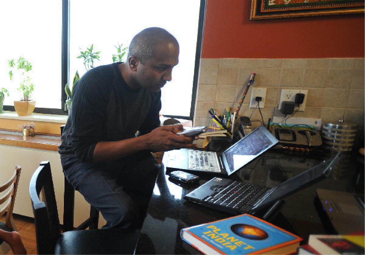Sree Sreenivasan, at his New York home in 2008.