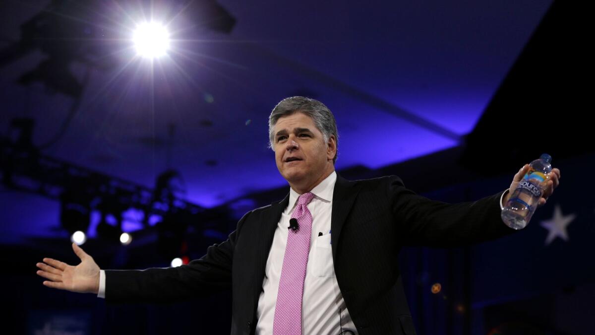 Fox News host Sean Hannity in March 2016. A liberal advocacy group's call on advertisers to boycott Hannity's show has gotten minimal response.