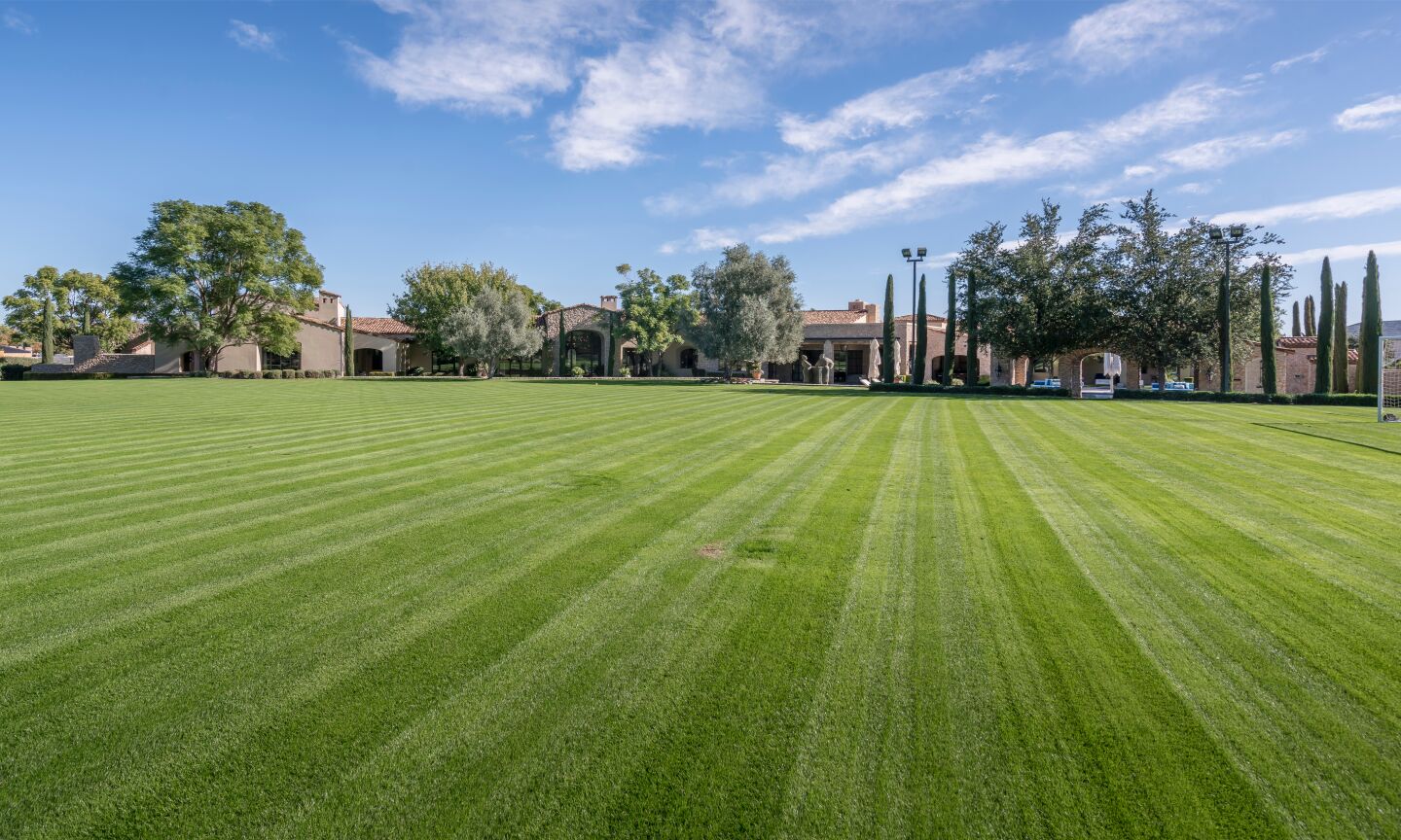 The expansive lawn