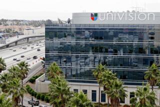 View of Univision's West Coast offices off the San Diego Freeway in Los Angeles.