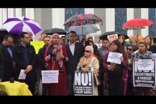 Community leaders rally in solidarity with Muslim community