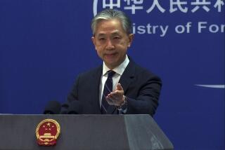 In this image made from video, Chinese Foreign Ministry spokesperson Wang Wenbin gestures as he speaks during a media briefing at the Ministry of Foreign Affairs office in Beijing, Monday, Feb. 13, 2023. China on Monday said more than 10 U.S. high-altitude balloons have flown in its airspace during the past year without its permission, following Washington's accusation that Beijing operates a fleet of surveillance balloons around the world. (AP Photo/Liu Zheng)