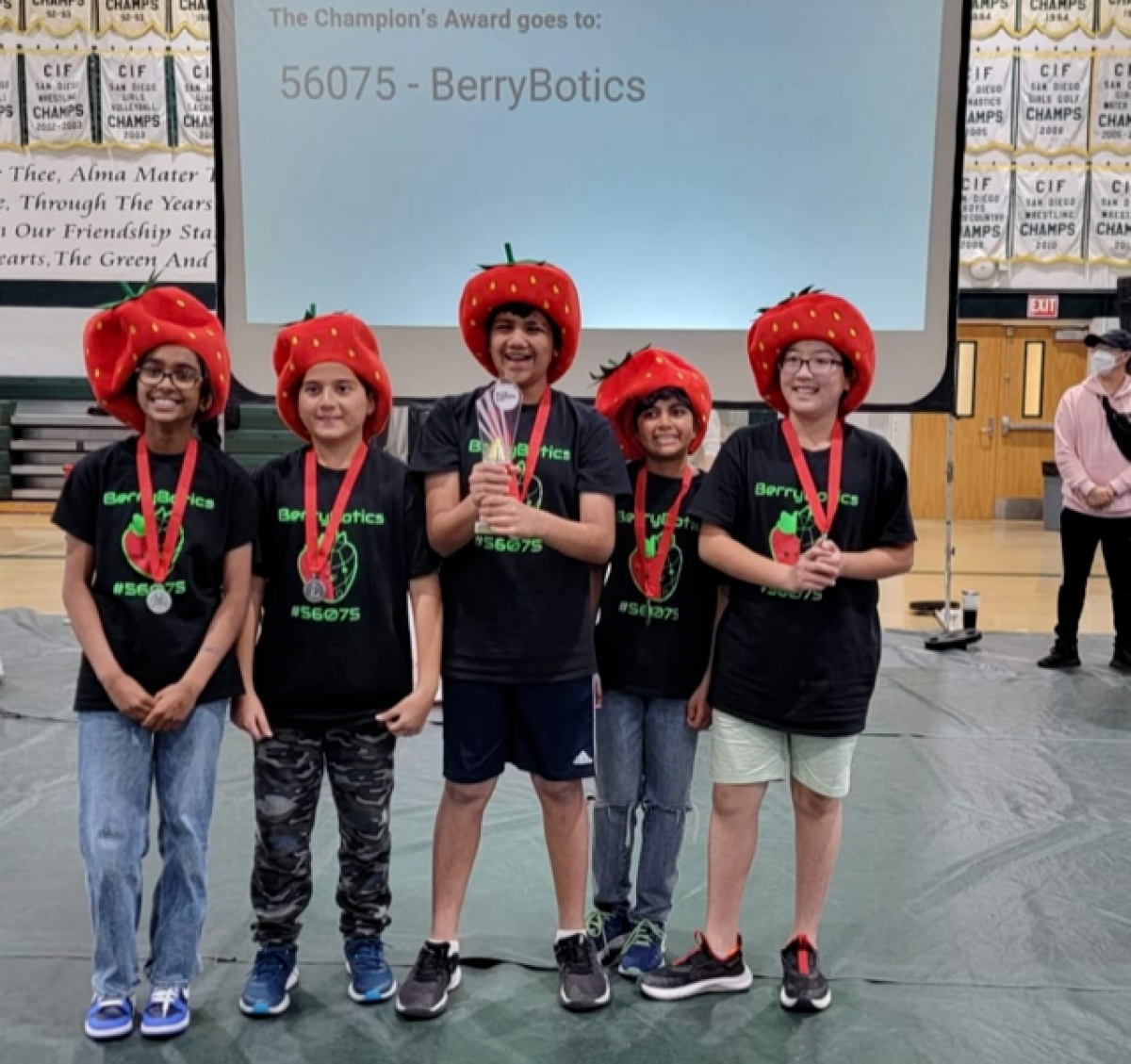 Team BerryBotics winning the championship trophy