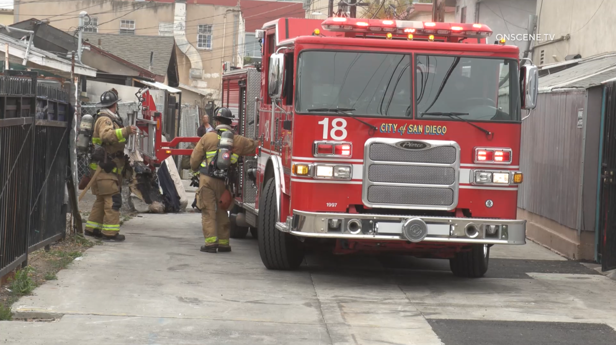 Firefighters responded to a house fire on 43rd Street in City Heights Thursday morning.