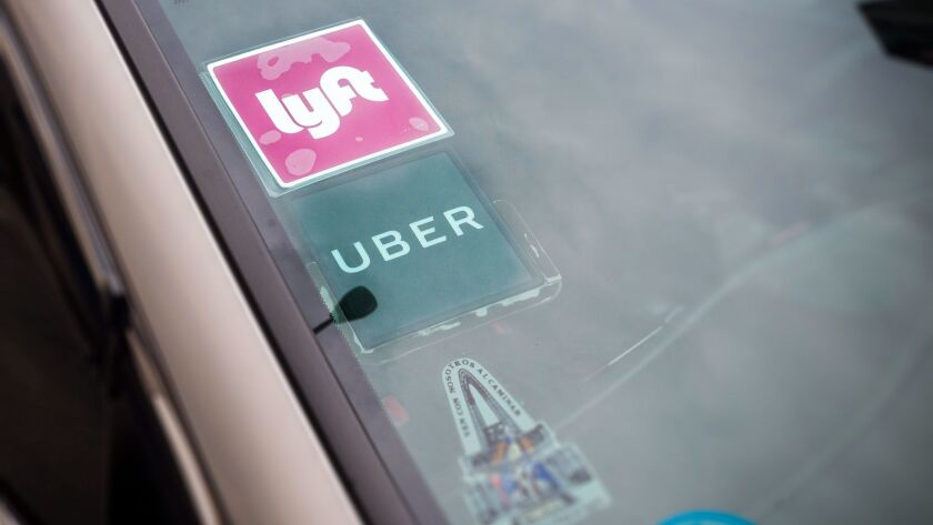 Lyft and Uber stickers