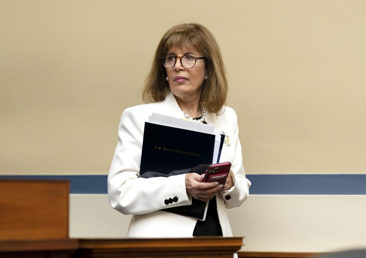 Former Rep. Jackie Speier at the capitol in Washington in 2021.
