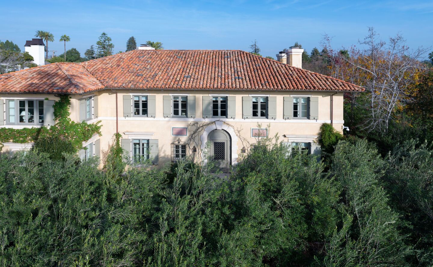 The Mediterranean-style villa.