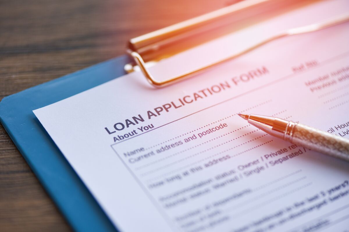 A loan application form