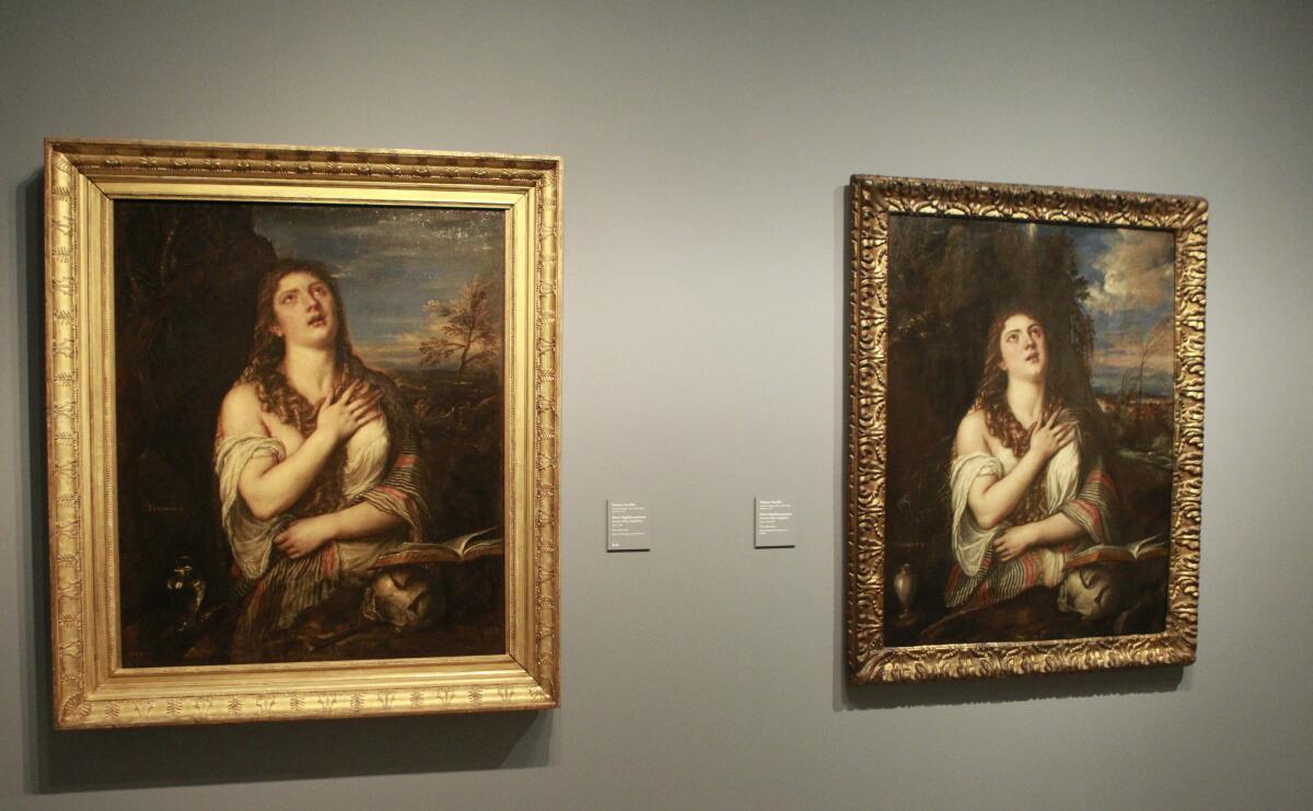 Dos versiones de la María Magdalena penitente, de Tiziano