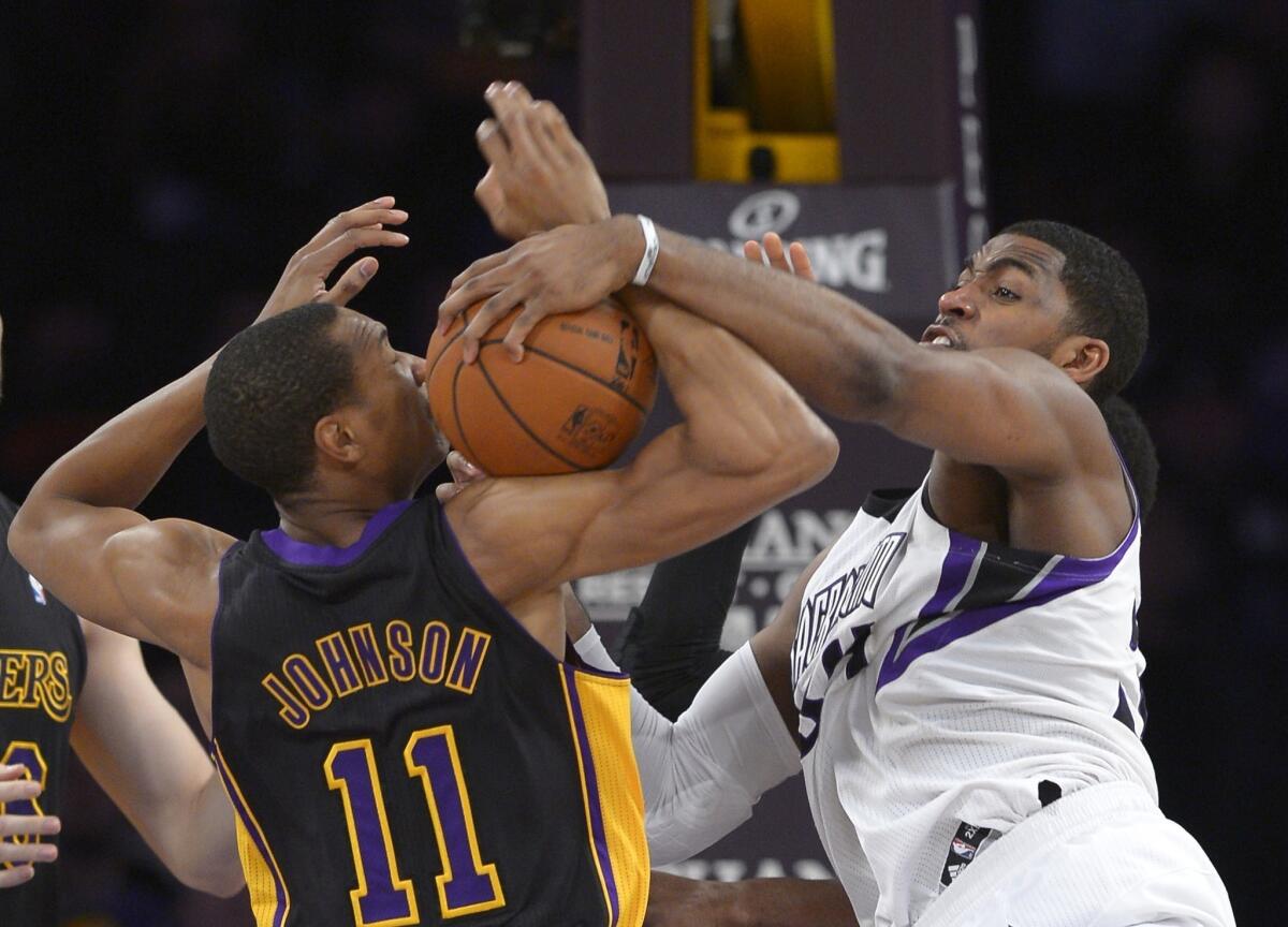 After forward Wesley Johnson and the Lakers battled Jason Thompson and the Kings to a 126-122 victory on Friday, the schedule and opponents only get tougher to finish the season.