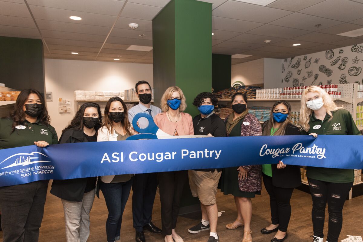 Cal State San Marcos recently held a grand opening in the University Commons for the expanded ASI Cougar Pantry.