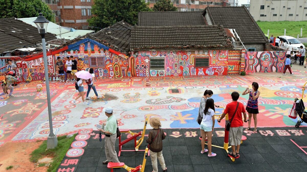 Rainbow Village in Taiwan was saved from demolition by its brightly colored artwork.
