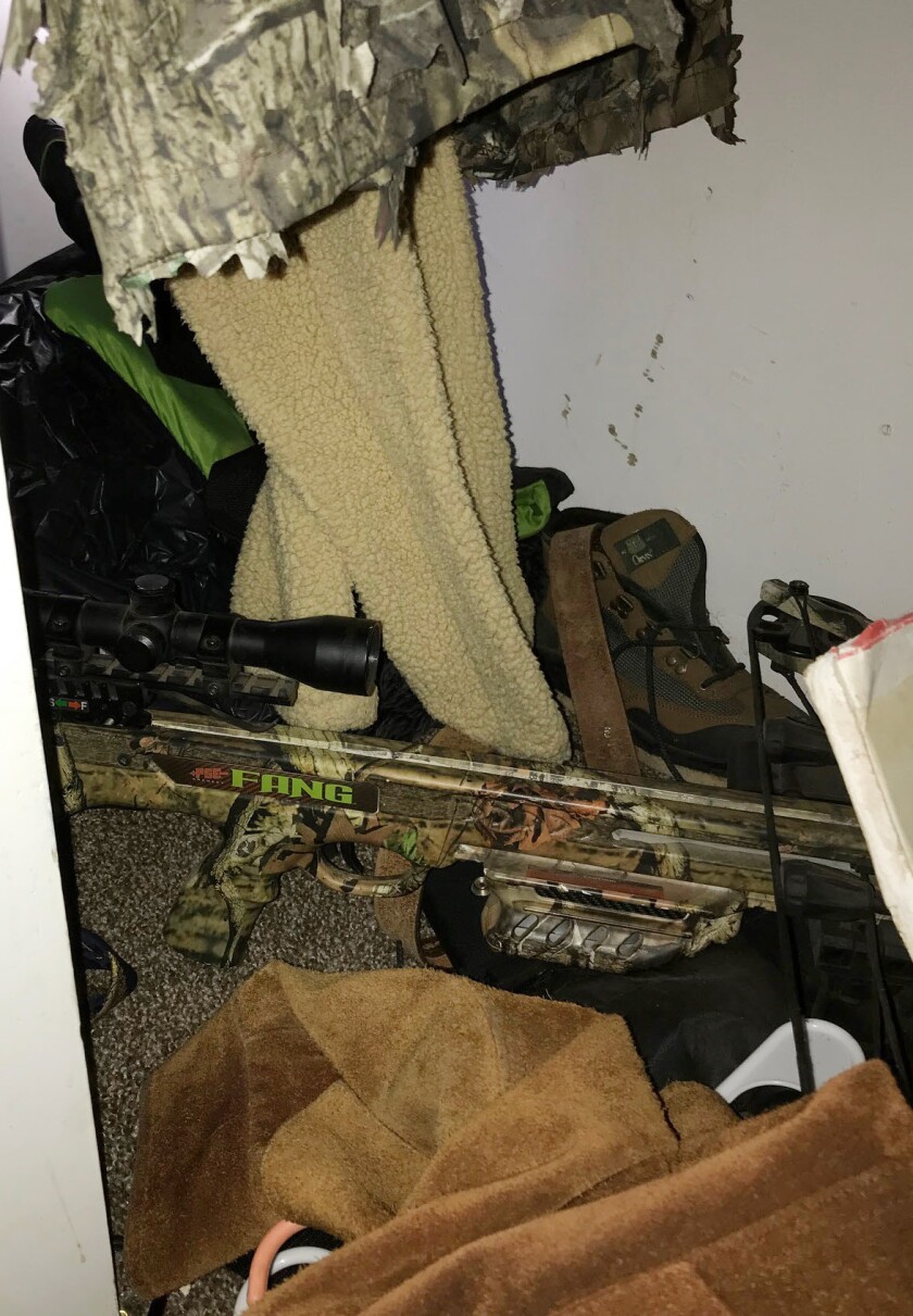 A photo shows the closet where a missing 14-year-old was found in Calaveras County.