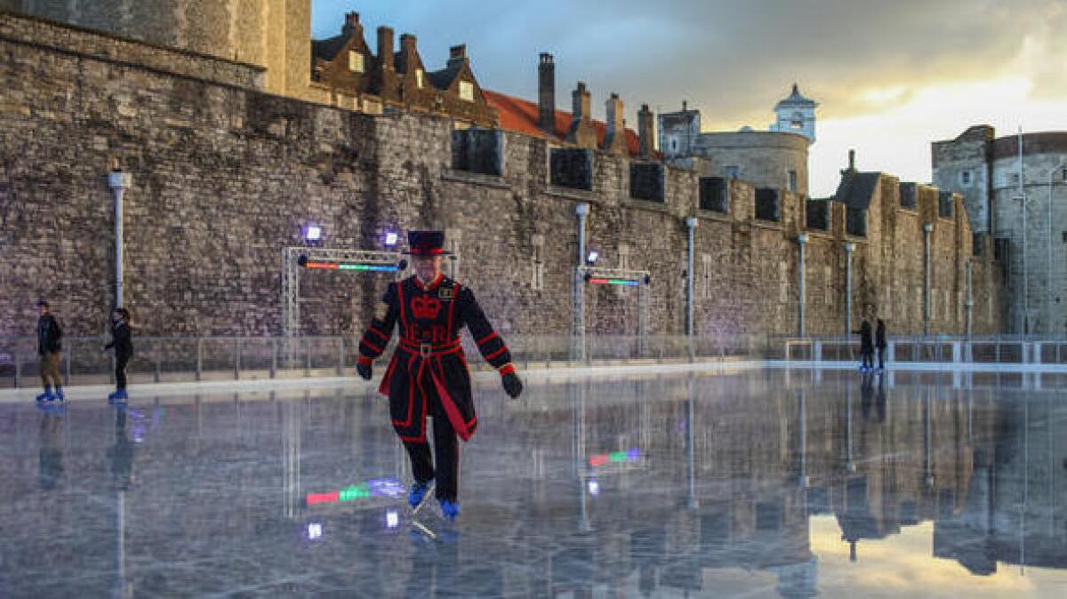You may even find a beefeater gliding around the rink at the Tower of London.