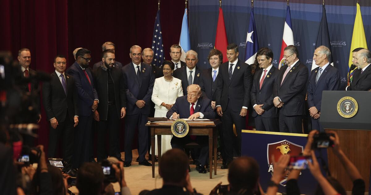 Trump instou os líderes latino-americanos a tomarem medidas militares contra os cartéis