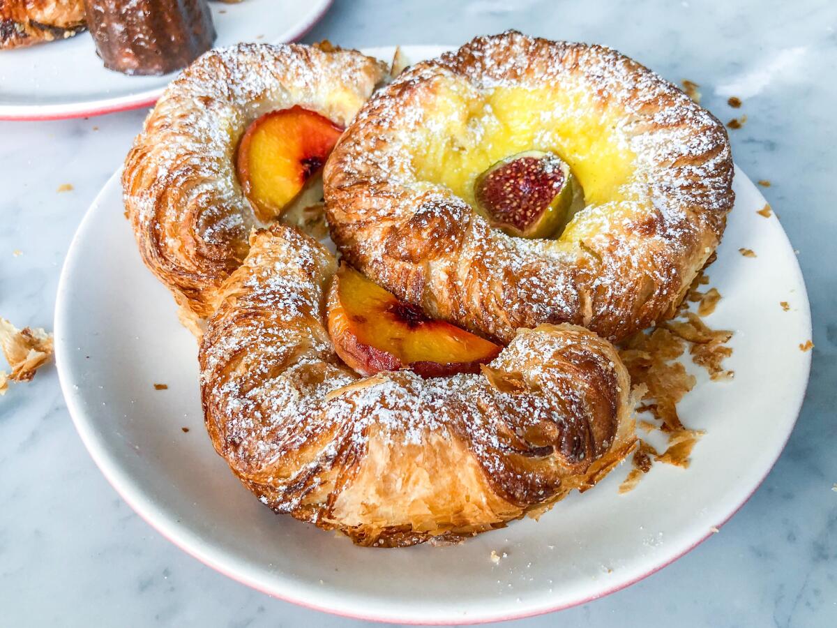 Nectarine and fig danishes at Proof Bakery