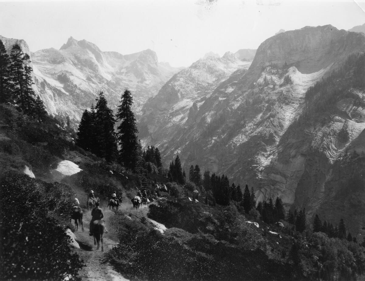 Leaving Bearpaw High Sierra Camp to the Valhalla -- Sequoia National Park, July 8, 1934.