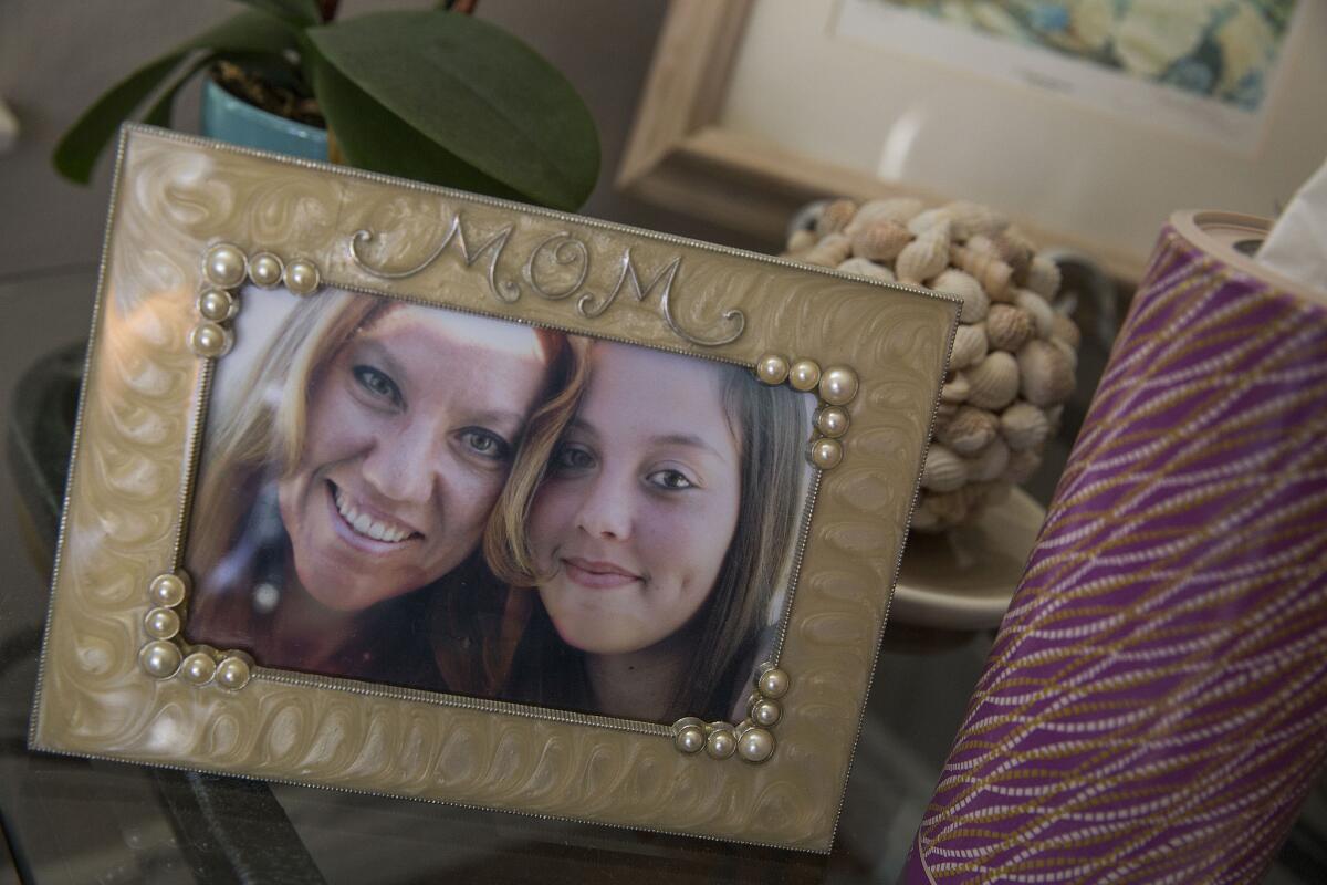 A family photo shows Christy O'Donnell, left, with her daughter Bailey, who is now 21.